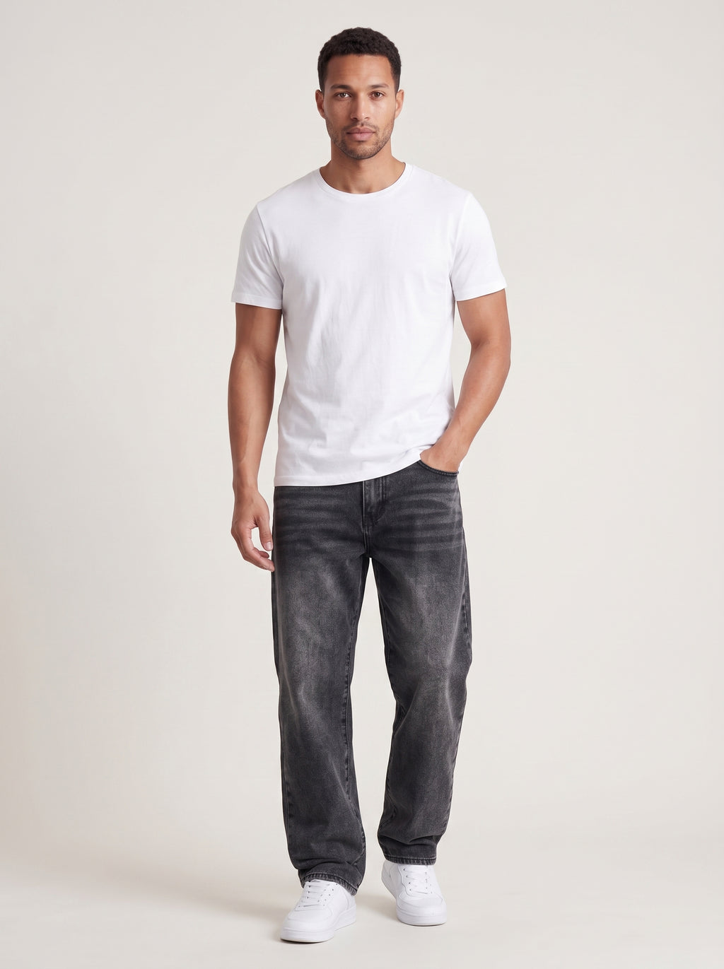 Marco | Relaxed Fit Straight Leg Washed Denim Jeans