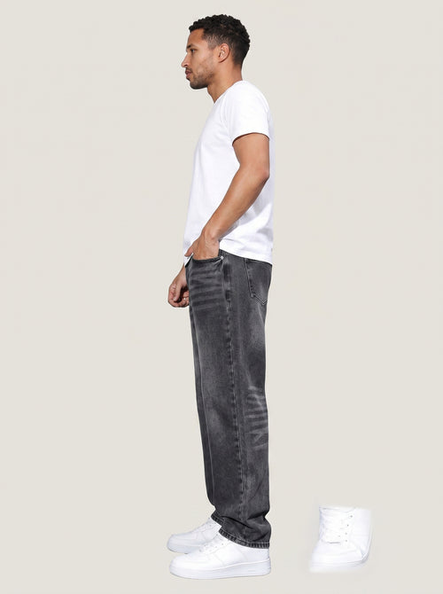 Marco | Relaxed Fit Straight Leg Washed Denim Jeans
