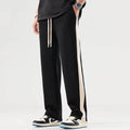 Men’s Relaxed Fit Colorblock Straight-Leg Pants – Lightweight Casual Wide Trousers